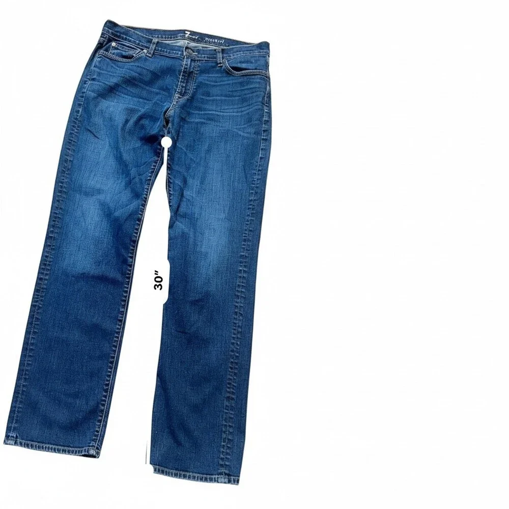 7 For All Mankind Standard Straight Leg Jeans Men's 36x30 Medium Blue Wash